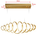 Lampadario Sospensione LED 58W Luce Bianco Freddo 6000K 3600lm Design Moderno