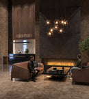 Camino a Vapore Elettrico da Incasso Invapo Inside C2200 Effetto Fiamma 3D in Acciaio Nero      