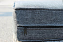 Salotto Angolare Argentina con Cuscini in Wicker Grigio