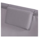 Sdraio Pieghevole Lido con Poggiatesta 94x60x92-81 cm in Poliestere e PVC Grigio Chiaro      