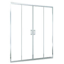 Porta Parete Doccia 2 ante Scorrevoli Centrali in Cristallo Trasparente 6mm H195 Bonussi Tosca Varie Misure