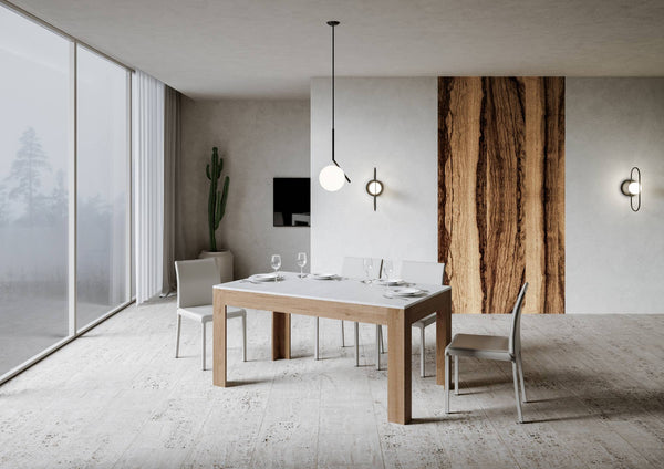online Tavolo Allungabile 160-220x90x77 cm Bibi Mix Bianco Frassino