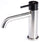 Rubinetto Miscelatore Monocomando Lavabo senza Scarico in Acciaio Inox Satinato Maniglia Carbone