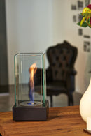 Camino a Bioetanolo da Tavolo 18x18x35 cm 800W 0,4L Aosta Acciaio 