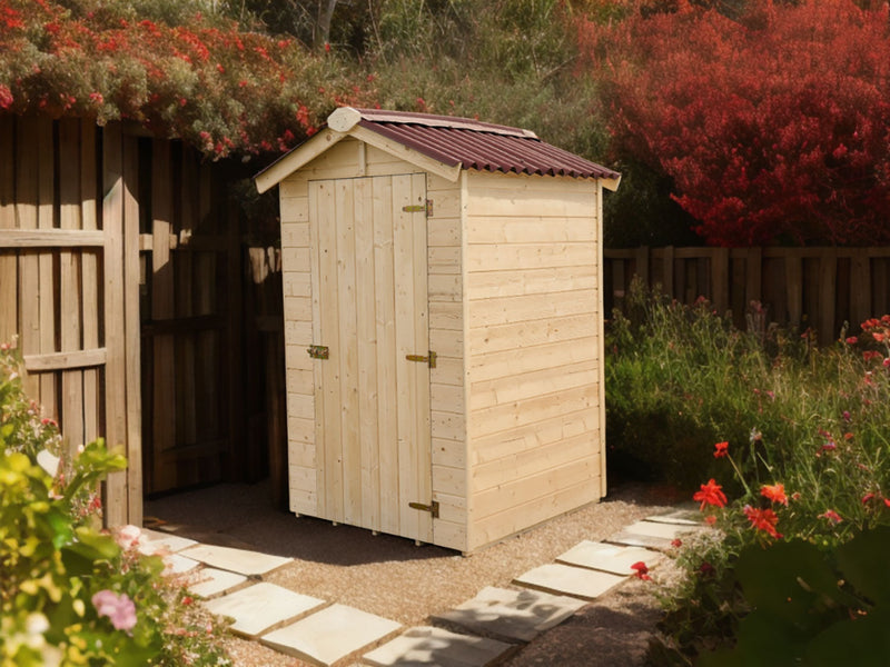 Casetta Box da Giardino 1,2x1,2 m con Pavimento in Legno Picea Massello 16mm Eden