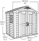 Casetta da Giardino Porta Attrezzi 256,5x182x243 cmin Resina Keter Factor 8x6 Beige