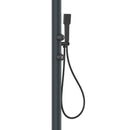 Doccia da Giardino in Alluminio Soffione Led e Doccino Sined Luna Alu D Grigio 