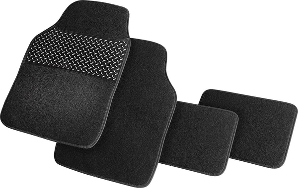 Set 4 Tappetini Universali per Auto in Moquette e PVC Neri Mr Grid 17167 acquista