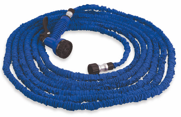 Tubo Pompa Canna dell'Acqua Estensibile 30 mt con Pistola Soriani Gardenlike Blu acquista