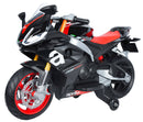 Moto Elettrica per Bambini 12V con Licenza Aprilia RS660 Nera