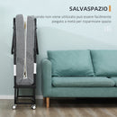 Letto Pieghevole Singolo 90x200 cm con Materasso Spesso 10 cm Rete in Metallo Nero   