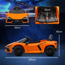 Macchina Elettrica per Bambini Licenza Lamborghini Revuelto 12V Guida Manuale e Telecomando Arancione 