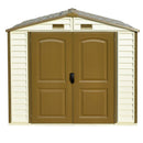 Casetta da Giardino Porta Attrezzi 245x161x223 cm in PVC Avorio/Marrone