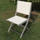 Sedia da Giardino Alexa Senza Braccioli 50x55x86 h cm in Legno di Legno di Acacia e Textilene Grigio