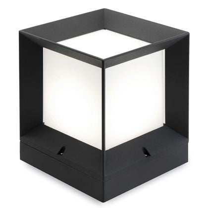 sconto Lampada Punto Luce da Pavimento Quadrato Colore Grigio per Esterno Linea Stage Livos
