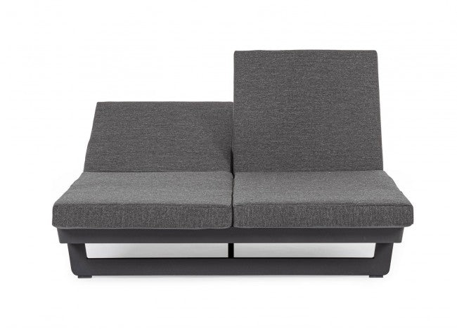 Lettino Prendisole da Giardino Matrimoniale 142x195x95h cm con Cuscini Infinity Antracite 