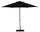 Ombrellone da Giardino Ø3 m Palo Ø38 mm in Alluminio Effetto Legno Tessuto Olefin Trend Wood Nero