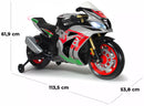 Moto Elettrica per Bambini 12V con Licenza Aprilia RSV Grigia