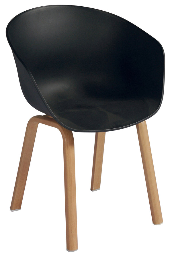 Sedia 65x51x80 cm in Ferro e Polipropilene Onice Nero online