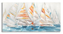 Dipinto su Tela Regata 140x70x2,8 cm Cornice in Legno di Pino Multicolor