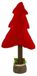Mini Albero di Natale in panno rosso grande cm . 37x13,5 h 74