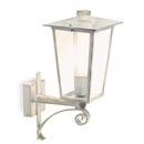 Lampada Applique Lanterna in Alto Colore Bianco e Oro per Esterno Linea White Livos