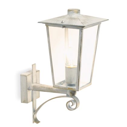 Lampada Applique Lanterna in Alto Colore Bianco e Oro per Esterno Linea White Livos sconto