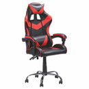 Sedia da Gaming 61x56x123 cm in Similpelle Nera e Rossa