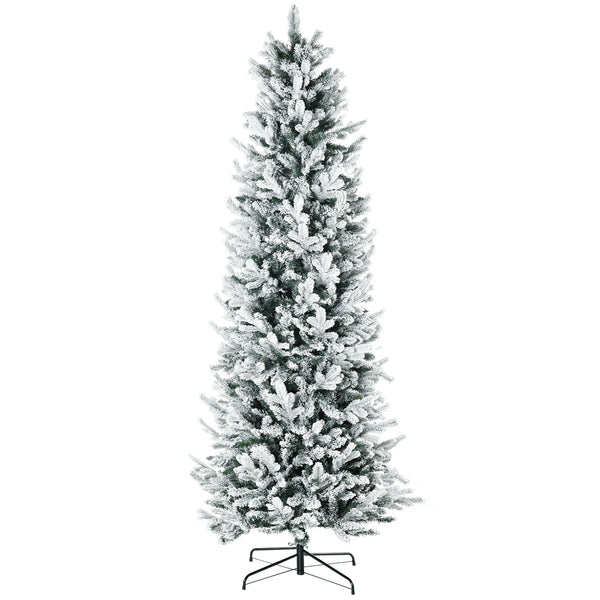 Albero di Natale Artificiale Innevato 225 cm 988 Rami Apertura Automatica Verde online