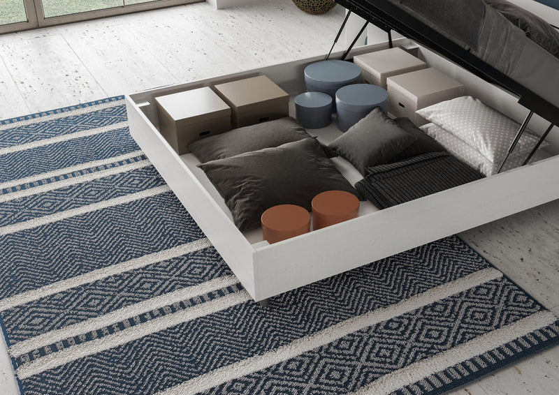 Letto Matrimoniale Testata Dritta Demas Frassino Bianco Varie Misure