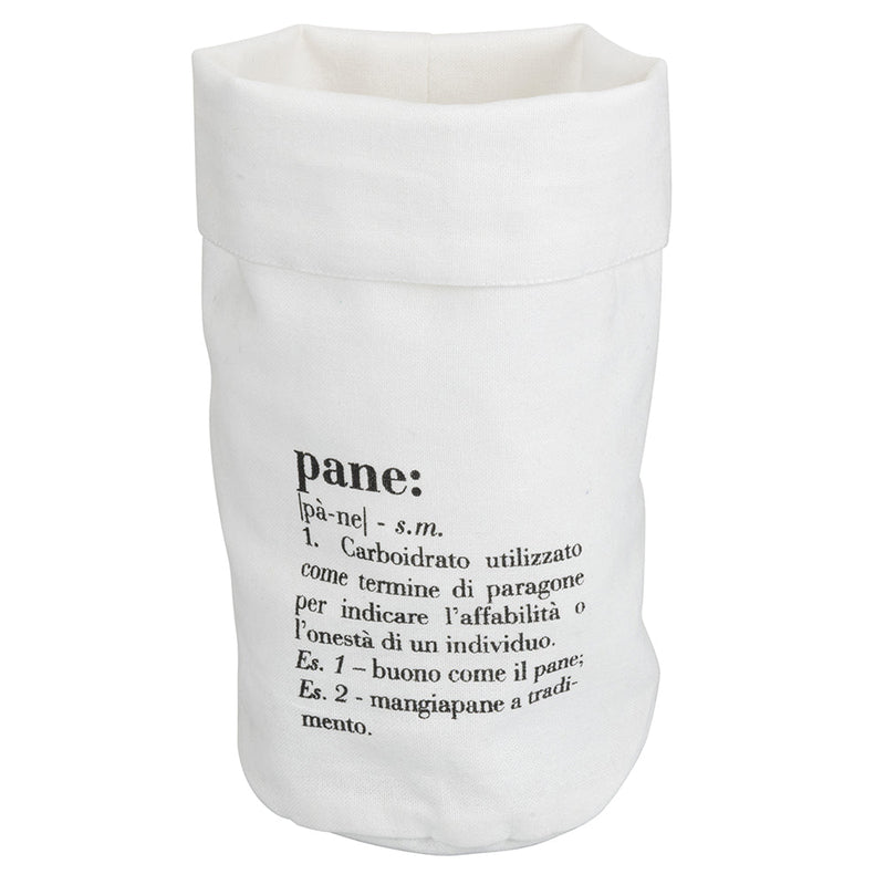 Sacchetto pane piccolo 13x30 cm in Cotone VdE Tivoli 1996 Bianco