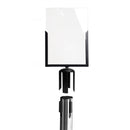 Porta Avvisi per Colonnina 21,4x7,4x32,7 cm in Metallo Nero con Plexiglass Trasparente