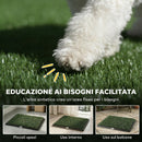 Tappetino per Cani 63x50,5x3,5 cm Vassoio con Erba Artificiale in PP e PE Verde      