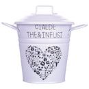 Secchiello per Cialde e Infusi 13x13 cm  in Metallo VdE Tivoli 1996 Daily