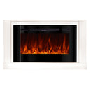 Camino Elettrico da Pavimento 72,5x121,5x30 cm Effetto Fiamma 1500W Bernard mini & Adeli Bianco