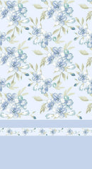 Set Lenzuola Singolo in Cotone Sopra Sotto e Federe Cober Fioretto Azzurro