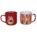 Set 2 Tazze Ø9,2x8,7 cm in Bone China VdE Tivoli 1996 Le cirque red