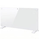 Stufa Elettrica 2000 W Termoconvettore 87x21,5x44,5 cm da Parete e Terra Compatibile con Alexa e Google Home Bianco      