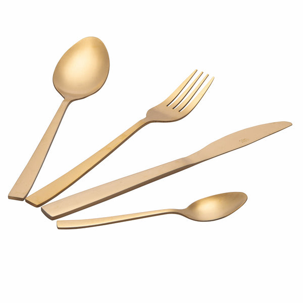 online Servizio Set di Posate 24 Pezzi Oro Opaco in Acciaio Villa d'Este Home Tivoli Modern