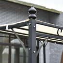 Pergola da Giardino 2.97x2.97m in Metallo Crema 