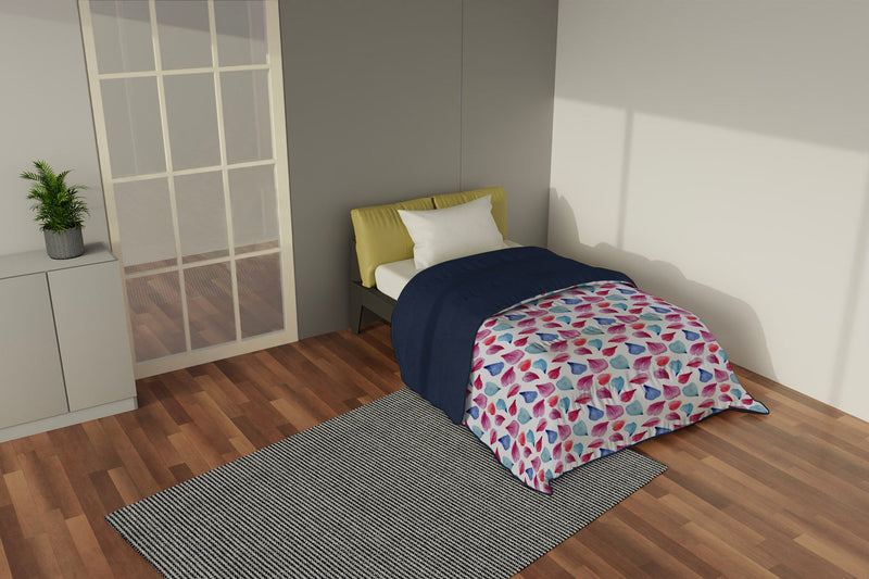 Trapunta Invernale Stampata in Microfibra 300gr Double Face Petali Varie Misure