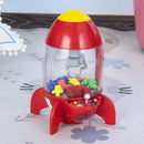 Macchinetta Pesca Pupazzi a Forma di Razzo 20x19x30 cm con Luci e Suoni  Rossa