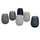 Set 6 Bicchieri Acqua Effetto Frosted Happy Hour Stones in Vetro VdE Tivoli 1996 Grigio