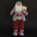 Pupazzo Babbo Natale H80 cm in Stoffa Rosso