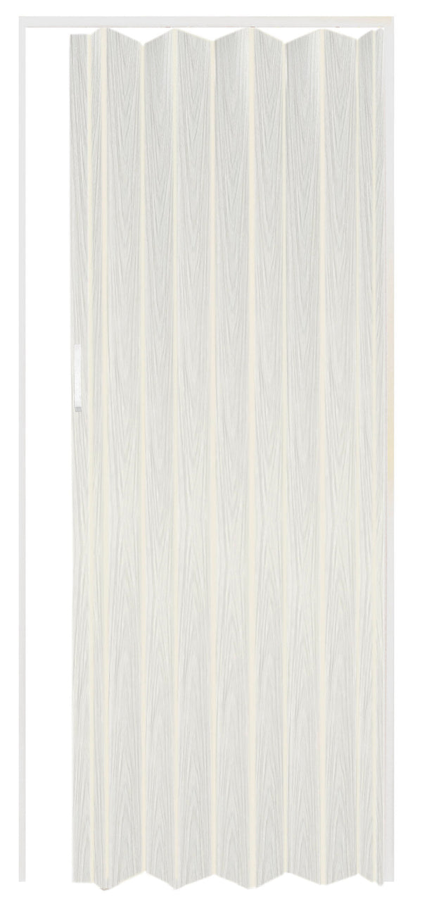 Porta a Soffietto da Interno 214x82 cm in PVC Chiusura Magnetica Bianco Venato sconto