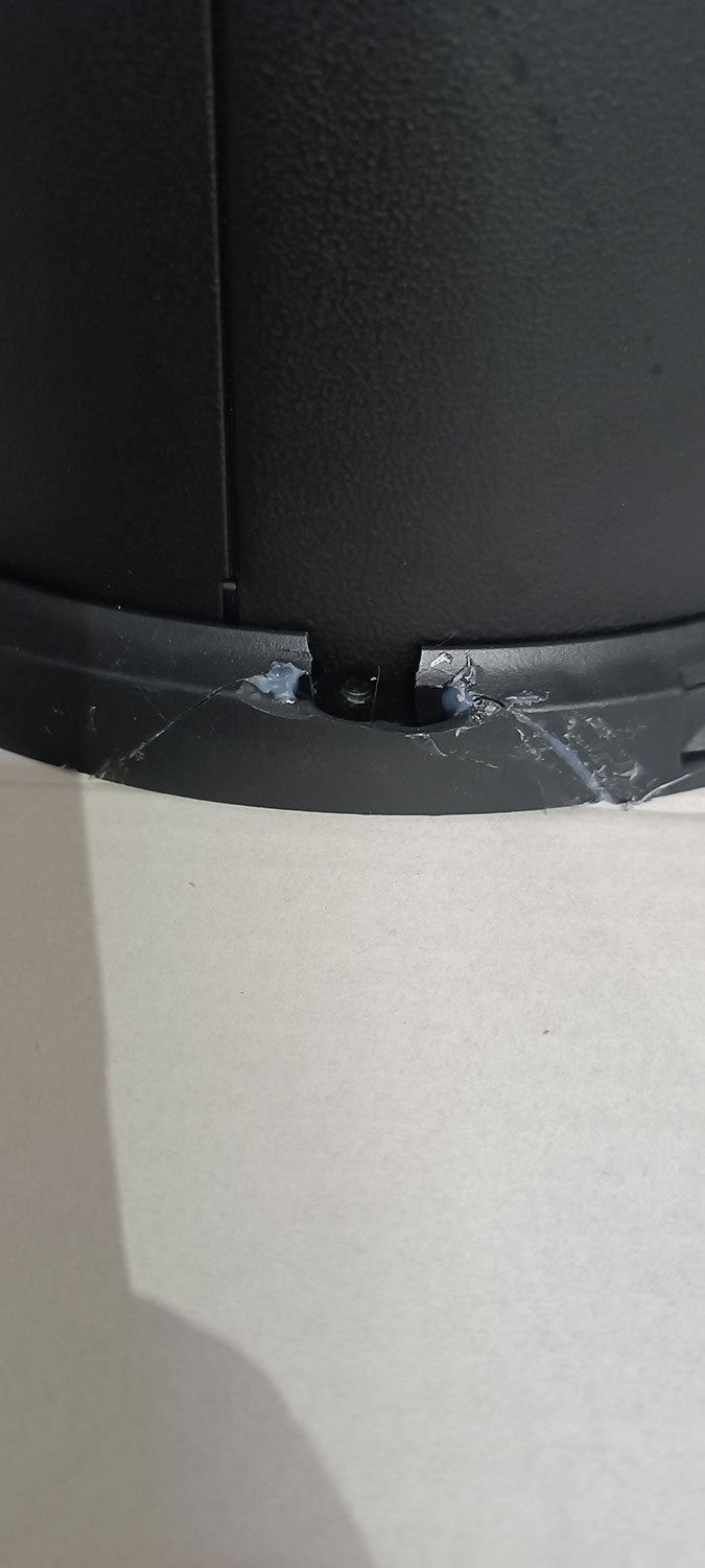 Pattumiera Gettacarte Ø25xh60 cm Autoestinguente In Acciaio Verniciato Nero Seconda Scelta