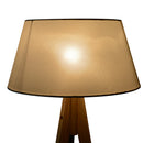Lampada da Terra con Treppiede Paralume in Tessuto Crema 146 cm 