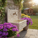 Lavello da Giardino Senza Rubinetto in Cemento Granulato di Marmo Q-Meseta Nocciola