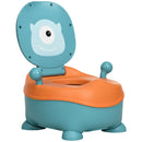 Vasino Ergonomico per Bambini 6+ Mesi con Schienale e Vaschetta Rimovibile Blu Arancione      