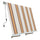 Tenda da Sole a Caduta con Bracci 245x245 cm Tessuto in Poliestere Riga Beige